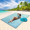 image:imageWIWIGO Beach Blanket Waterproof Sandproof Beach Mat 79 X 8310x9for 28 Adults Quick Drying Outdoor Picnic Mat Beach Accessories for Travel Camping HikingWave Base  Turtle Blue