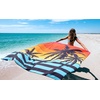 image:imageWIWIGO Beach Blanket Waterproof Sandproof Beach Mat 79 X 8310x9for 28 Adults Quick Drying Outdoor Picnic Mat Beach Accessories for Travel Camping HikingCoconut Treestriped Gradient