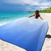 image:imageWIWIGO Beach Blanket Waterproof Sandproof Beach Mat 79 X 8310x9for 28 Adults Quick Drying Outdoor Picnic Mat Beach Accessories for Travel Camping HikingGradientbluewhite