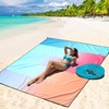 image:imageWIWIGO Beach Blanket Waterproof Sandproof Beach Mat 79 X 8310x9for 28 Adults Quick Drying Outdoor Picnic Mat Beach Accessories for Travel Camping HikingGradientsolid