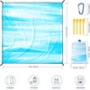 image:imageWIWIGO Beach Blanket Waterproof Sandproof Beach Mat 79 X 8310x9for 28 Adults Quick Drying Outdoor Picnic Mat Beach Accessories for Travel Camping HikingBlue and White Splattered With Color