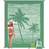 image:imageWIWIGO Beach Blanket Waterproof Sandproof Beach Mat 79 X 8310x9for 28 Adults Quick Drying Outdoor Picnic Mat Beach Accessories for Travel Camping HikingCoconut Tree
