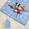 image:imageWIWIGO Beach Blanket Waterproof Sandproof Beach Mat 79 X 8310x9for 28 Adults Quick Drying Outdoor Picnic Mat Beach Accessories for Travel Camping HikingSea Creature  Blue
