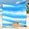 image:imageWIWIGO Beach Blanket Waterproof Sandproof Beach Mat 79 X 8310x9for 28 Adults Quick Drying Outdoor Picnic Mat Beach Accessories for Travel Camping HikingBlue and White Stripes
