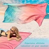 image:imageWIWIGO Beach Blanket Waterproof Sandproof Beach Mat 79 X 8310x9for 28 Adults Quick Drying Outdoor Picnic Mat Beach Accessories for Travel Camping HikingGradient Pink Green