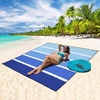 image:imageWIWIGO Beach Blanket Waterproof Sandproof Beach Mat 79 X 8310x9for 28 Adults Quick Drying Outdoor Picnic Mat Beach Accessories for Travel Camping HikingCoconut Treesolid Blue