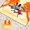 image:imageWIWIGO Beach Blanket Waterproof Sandproof Beach Mat 79 X 8310x9for 28 Adults Quick Drying Outdoor Picnic Mat Beach Accessories for Travel Camping HikingCoconut Treeorange