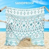 image:imageWIWIGO Beach Blanket Waterproof Sandproof Beach Mat 79 X 8310x9for 28 Adults Quick Drying Outdoor Picnic Mat Beach Accessories for Travel Camping HikingBoho Style Green