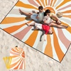 image:imageWIWIGO Beach Blanket Waterproof Sandproof Beach Mat 79 X 8310x9for 28 Adults Quick Drying Outdoor Picnic Mat Beach Accessories for Travel Camping HikingSunny Smile
