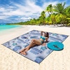 image:imageWIWIGO Beach Blanket Waterproof Sandproof Beach Mat 79 X 8310x9for 28 Adults Quick Drying Outdoor Picnic Mat Beach Accessories for Travel Camping Hiking3d  Ocean Light Blue