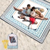 image:imageWIWIGO Beach Blanket Waterproof Sandproof Beach Mat 79 X 8310x9for 28 Adults Quick Drying Outdoor Picnic Mat Beach Accessories for Travel Camping HikingColorful Spiral Conch  Lace Pattern