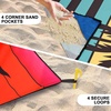 image:imageWIWIGO Beach Blanket Waterproof Sandproof Beach Mat 79 X 8310x9for 28 Adults Quick Drying Outdoor Picnic Mat Beach Accessories for Travel Camping HikingCoconut Treestriped Gradient