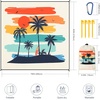 image:imageWIWIGO Beach Blanket Waterproof Sandproof Beach Mat 79 X 8310x9for 28 Adults Quick Drying Outdoor Picnic Mat Beach Accessories for Travel Camping HikingCoconut Tree  Rainbow