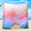 image:imageWIWIGO Beach Blanket Waterproof Sandproof Beach Mat 79 X 8310x9for 28 Adults Quick Drying Outdoor Picnic Mat Beach Accessories for Travel Camping HikingCoconut Treesundown Color