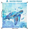 image:imageWIWIGO Beach Blanket Waterproof Sandproof Beach Mat 79 X 8310x9for 28 Adults Quick Drying Outdoor Picnic Mat Beach Accessories for Travel Camping HikingBlueturtle