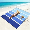image:imageWIWIGO Beach Blanket Waterproof Sandproof Beach Mat 79 X 8310x9for 28 Adults Quick Drying Outdoor Picnic Mat Beach Accessories for Travel Camping HikingSolid Blue