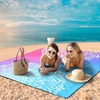 image:imageWIWIGO Beach Blanket Waterproof Sandproof Beach Mat 79 X 8310x9for 28 Adults Quick Drying Outdoor Picnic Mat Beach Accessories for Travel Camping HikingBluepink