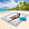 image:imageWIWIGO Beach Blanket Waterproof Sandproof Beach Mat 79 X 8310x9for 28 Adults Quick Drying Outdoor Picnic Mat Beach Accessories for Travel Camping HikingColorful Spiral Conch  Lace Pattern