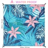image:imageWIWIGO Beach Blanket Waterproof Sandproof Beach Mat 79 X 8310x9for 28 Adults Quick Drying Outdoor Picnic Mat Beach Accessories for Travel Camping HikingPalm Leaves Pink Green