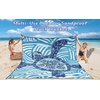 image:imageWIWIGO Beach Blanket Waterproof Sandproof Beach Mat 79 X 8310x9for 28 Adults Quick Drying Outdoor Picnic Mat Beach Accessories for Travel Camping HikingBlue Sea Turtle  Line Base