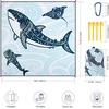 image:imageWIWIGO Beach Blanket Waterproof Sandproof Beach Mat 79 X 8310x9for 28 Adults Quick Drying Outdoor Picnic Mat Beach Accessories for Travel Camping HikingOcean Shark
