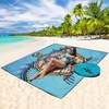image:imageWIWIGO Beach Blanket Waterproof Sandproof Beach Mat 79 X 8310x9for 28 Adults Quick Drying Outdoor Picnic Mat Beach Accessories for Travel Camping HikingColorful Sea Turtlemandala Bottom