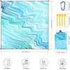 image:imageWIWIGO Beach Blanket Waterproof Sandproof Beach Mat 79 X 8310x9for 28 Adults Quick Drying Outdoor Picnic Mat Beach Accessories for Travel Camping HikingWavy Line  Bluegreen Gradient