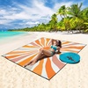 image:imageWIWIGO Beach Blanket Waterproof Sandproof Beach Mat 79 X 8310x9for 28 Adults Quick Drying Outdoor Picnic Mat Beach Accessories for Travel Camping HikingSunny Smile