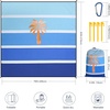 image:imageWIWIGO Beach Blanket Waterproof Sandproof Beach Mat 79 X 8310x9for 28 Adults Quick Drying Outdoor Picnic Mat Beach Accessories for Travel Camping HikingCoconut Treesolid Blue