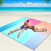 image:imageWIWIGO Beach Blanket Waterproof Sandproof Beach Mat 79 X 8310x9for 28 Adults Quick Drying Outdoor Picnic Mat Beach Accessories for Travel Camping HikingGradientsolid