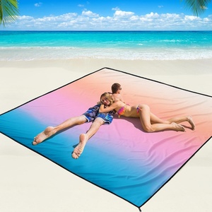 image:imageWIWIGO Beach Blanket Waterproof Sandproof Beach Mat 79 X 8310x9for 28 Adults Quick Drying Outdoor Picnic Mat Beach Accessories for Travel Camping HikingGradientsunset