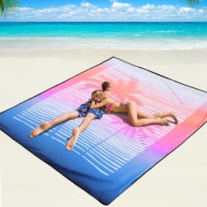 image:imageWIWIGO Beach Blanket Waterproof Sandproof Beach Mat 79 X 8310x9for 28 Adults Quick Drying Outdoor Picnic Mat Beach Accessories for Travel Camping HikingCoconut Treesundown Color